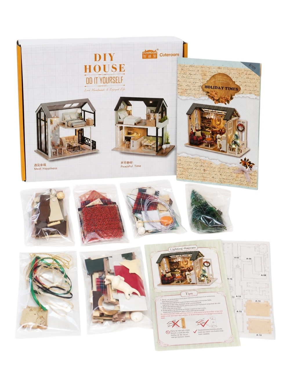 Cuteroom Holiday Times 8009-A DIY Miniature Dollhouse Christmas LED Kit - Picture 7 of 9